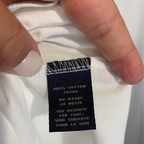 lincs by David Chu polo golf shirt. Size mens Large. White. 100% cotton. - Picture 8 of 8